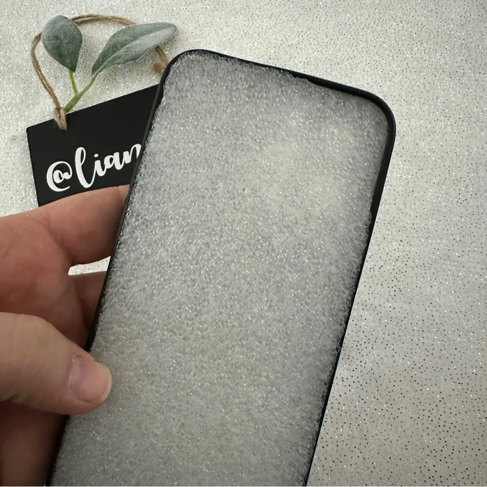 Black Leaves iPhone 14 Pro Max Slim Case